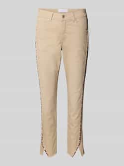 Angels Slim fit broek met contrastpaspels model 'Ornella'
