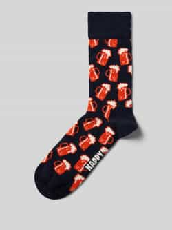 Happy Socks Sokken met motiefstitching model 'BEER'