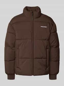 Pegador Regular fit gewatteerd jack met logostitching model 'Solin'