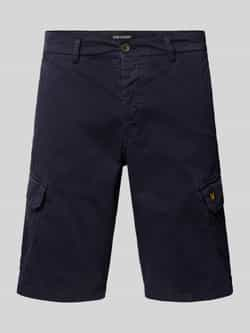 Lyle & Scott Regular fit korte cargobroek met logostitching model 'WEMBLEY'