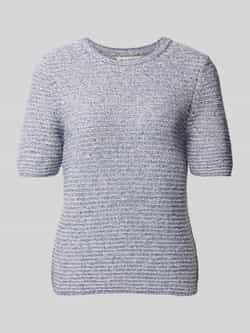 Marc O'Polo Slim fit pullover met korte mouwen van katoenmix met een melange-effect