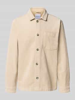 Lindbergh Modern fit overhemdjack met borstzak model 'Superflex'