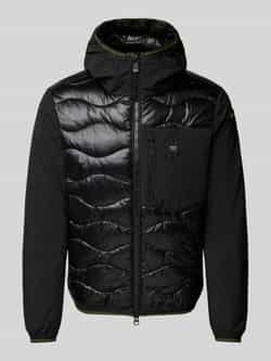 Blauer Usa Donsjack met labelpatch model 'ALBERT'