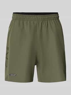 EA7 Emporio Armani Korte regular fit broek met labelpatch model 'VENTUS7'