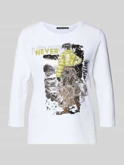 Betty Barclay Regular fit shirt met lange mouwen en statementprint model 'September'