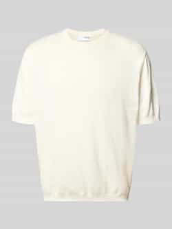 Selected Homme Regular fit gebreid shirt van een mix van katoen en linnen model 'BERG SUN'