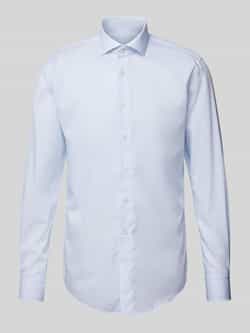 Profuomo Slim fit zakelijk overhemd met kentkraag model 'Cutaway'