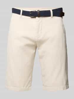 Tom Tailor Slim fit bermuda van een mix van katoen en elastaan