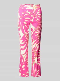 Oui Regular fit stoffen broek met deelnaden
