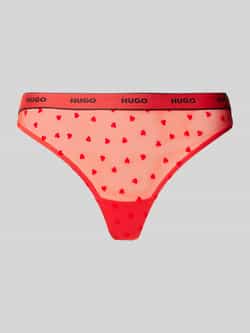 HUGO String met elastische band met label