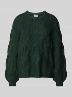 Vila Gebreide pullover met kabelpatroon model 'ELLA'