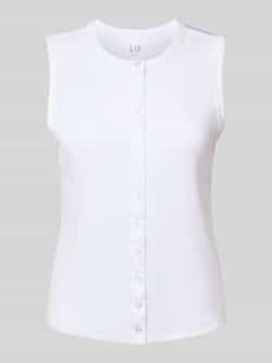 GAP Top met bandjes in riblook met knoopsluiting