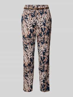Christian Berg Woman Slim fit stoffen broek met riem