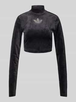 Adidas Originals Kort sweatshirt met opstaande kraag en siersteentjes