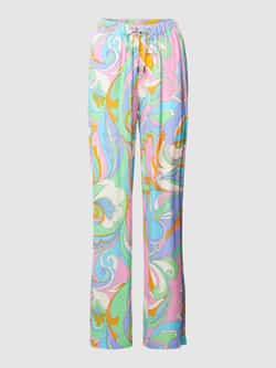 Rich & Royal Stoffen broek met all-over motief