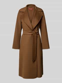 Max Mara Studio Regular fit lange jas met kasjmier model 'CLES'