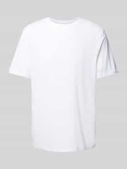 ECOALF T-shirt met geribde ronde hals model 'LIMBEALF'