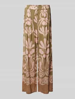 MORE & MORE Broek van viscose met bloemenmotief