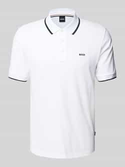 Boss Poloshirt met labelprint model 'Parlay'