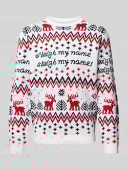 Only & Sons Kersttrui met motief- en statementstitching model 'XMAS'