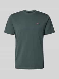 Napapijri T-shirt met labelstitching en ronde hals