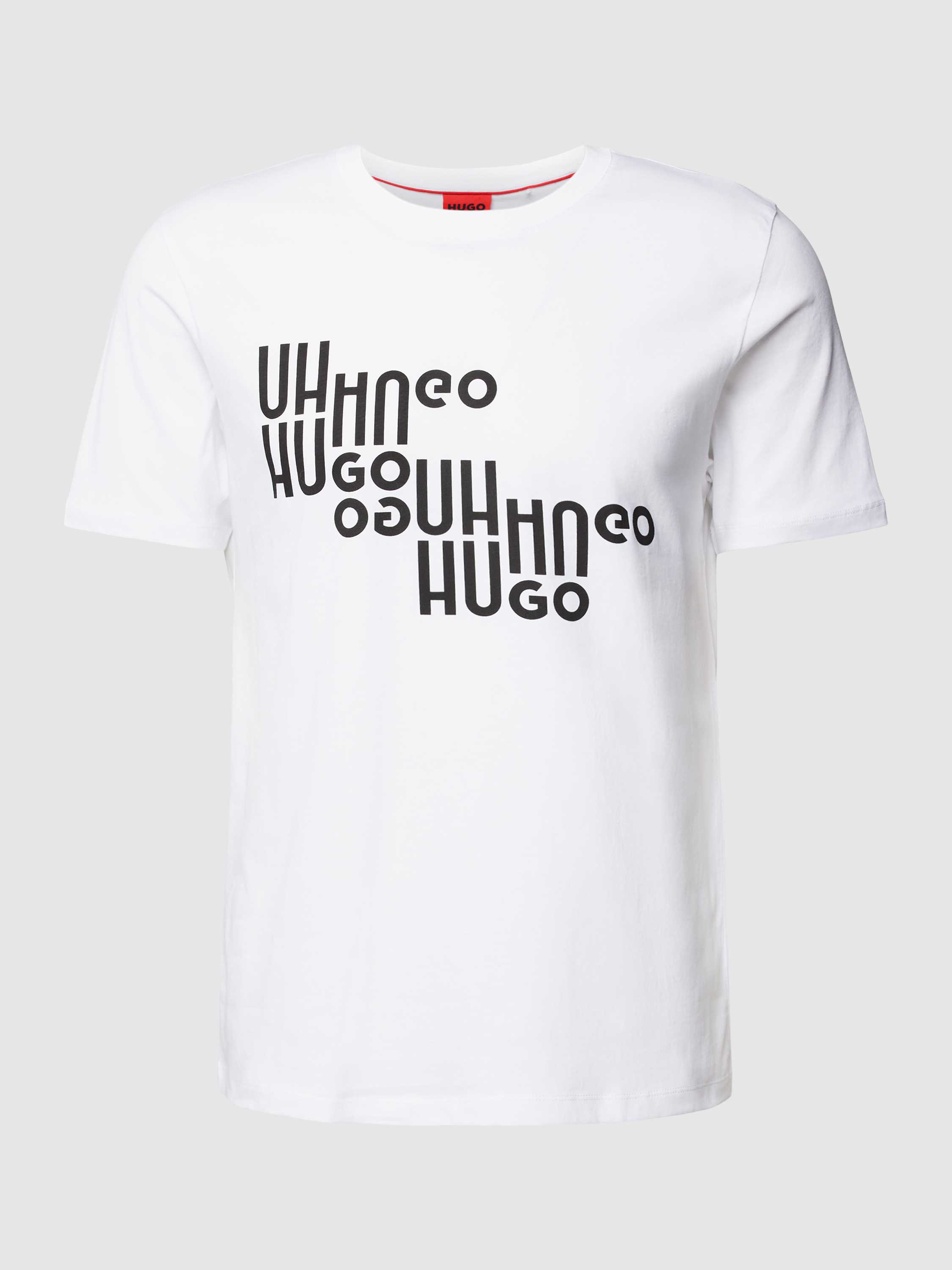 HUGO T-shirt met labelprint met statement model 'Davalon'