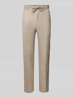 Zuitable Slim fit pantalon met strikceintuur model 'SPARTAFLEX'