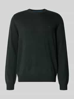 Christian Berg Men Regular fit gebreide pullover van mix van katoen en wol