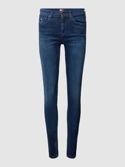 Tommy Jeans Skinny fit jeans met labelstitching model 'NORA'