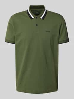 BOSS Green Regular fit poloshirt met labelprint model 'Paddy'