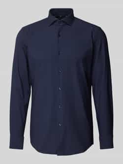 Boss Slim fit zakelijk overhemd met haaikraag model 'Hank'