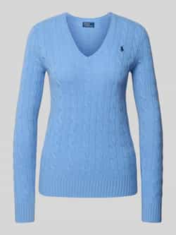 Polo Ralph Lauren Shirt met lange mouwen in gebreide look met kasjmier model 'KIMBERLY'