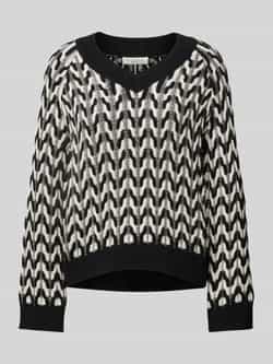Christian Berg Woman Gebreide pullover met V-hals