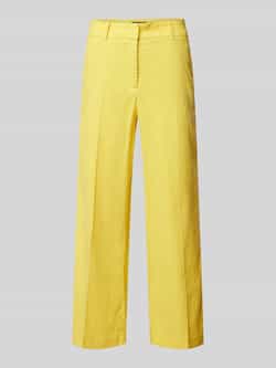 CAMBIO Regular fit linnen broek met persplooien model 'CALIFORNIA'
