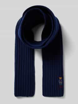 Polo Ralph Lauren Wollen sjaal met label- en motiefstitching model 'BEAR'