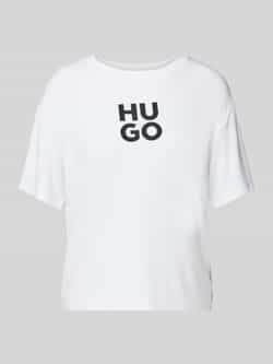 HUGO CLASSIFICATION T-shirt met labelprint model 'MAKENA'