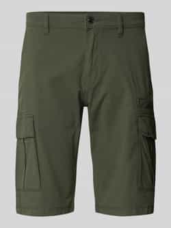 S.Oliver BLACK LABEL Relaxed fit cargobermuda van een mix van katoen en elastaan