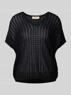 MOS MOSH Gebreide pullover met V-hals model 'Shani Plain'
