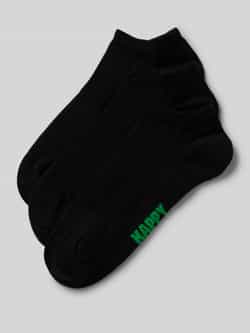 Happy Socks Sneakersokken met labeldetail in een set van 3 paar model 'Solid'