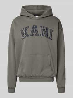 Karl Kani Hoodie met labelstitching en kangoeroezak