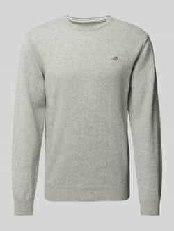 Gant Superfijne Lamswollen Trui Gray Heren