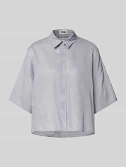 Drykorn Relaxed fit linnen blouse met extra brede schouders