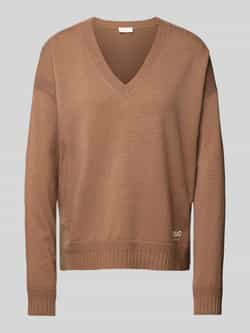 LIU JO SPORT Oversized gebreide pullover met ribboorden