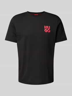 HUGO T-shirt met labelprint model 'Dimoniti'