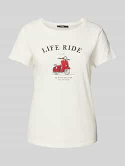 Zero T-shirt met statement- en motiefprint