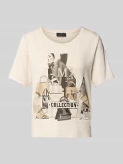 Monari T-shirt met strass-steentjes