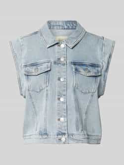 FREE QUENT Jeansgilet met paspelzakken op de borst model 'Bagger'