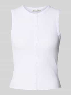 Tom Tailor Denim Slim fit tanktop met gestileerde knoopsluiting