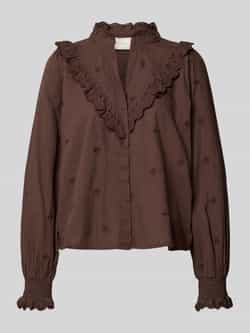 NEO NOIR Regular fit blouse met ruches model 'Degas'