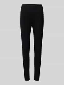 Emporio Armani EA7 Hoge Taille Legging Effen Kleur Elastische Taille Black Dames